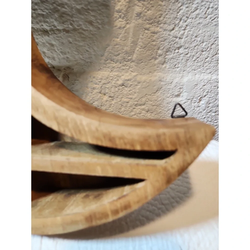 Crescent Moon Shadow Box Wood Wall Hanging Display Case